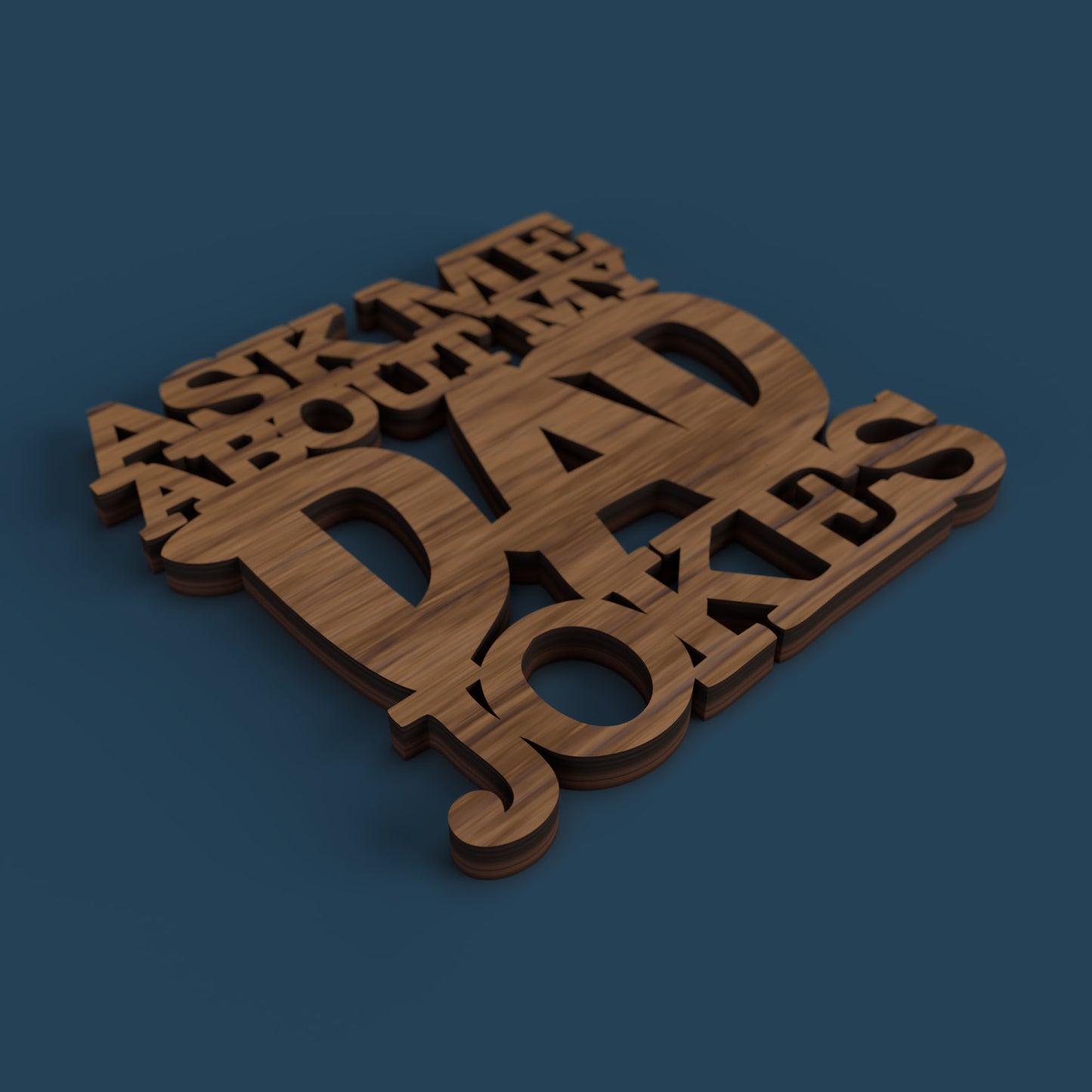 Dad Coasters - Laser cut vector file