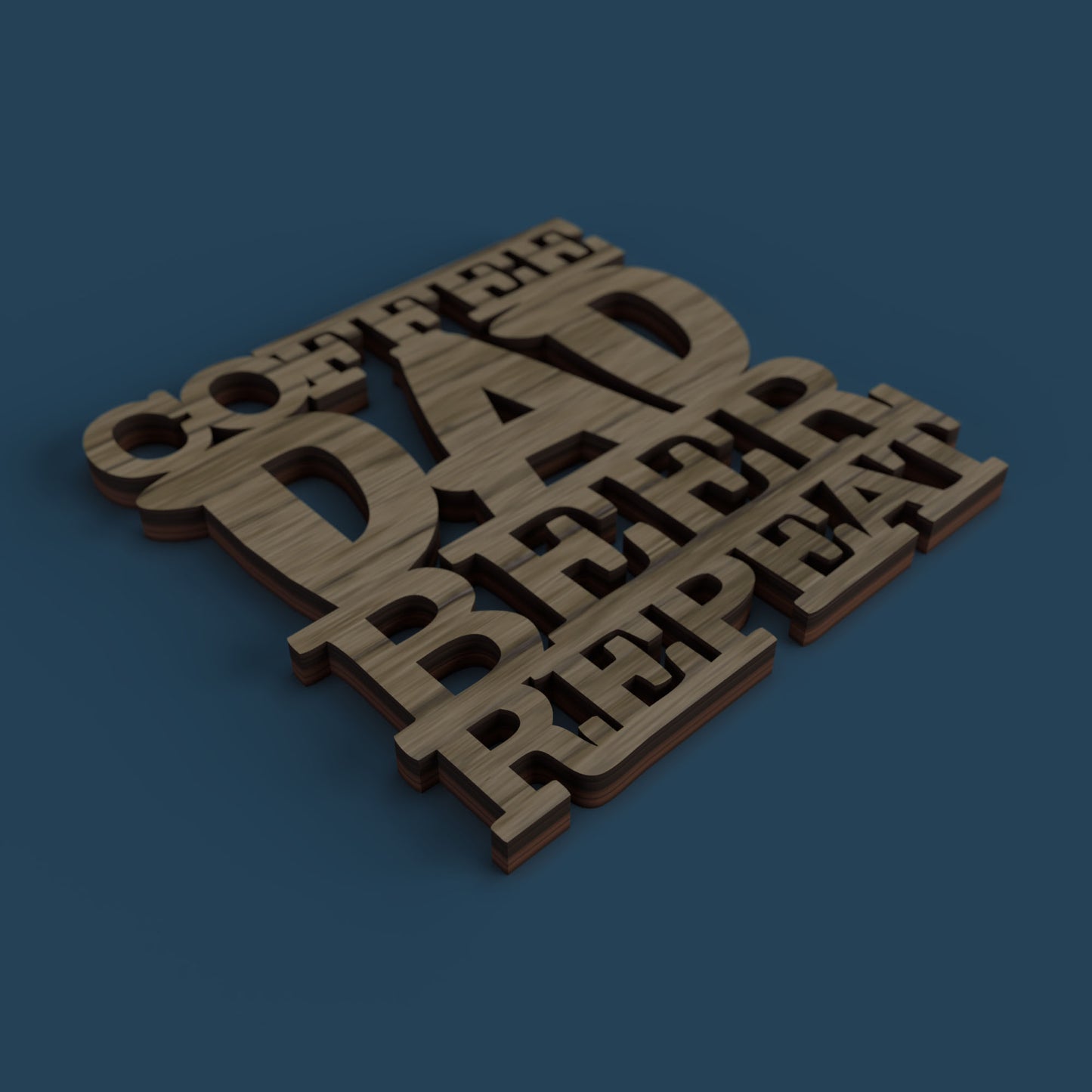 Dad Coasters - Laser cut vector file