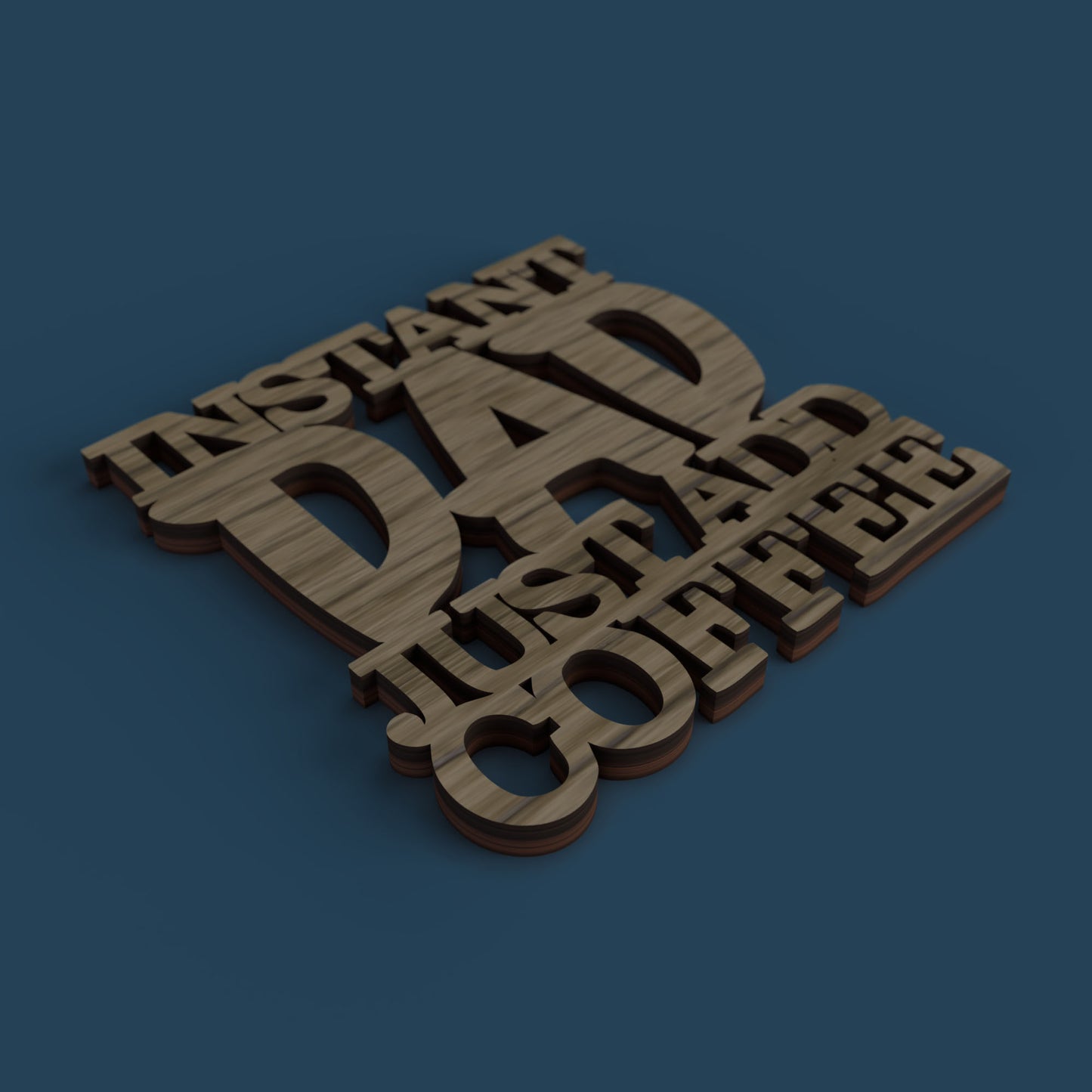 Dad Coasters - Laser cut vector file