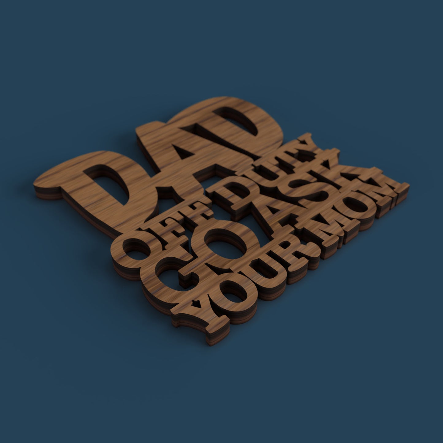 Dad Coasters - Laser cut vector file