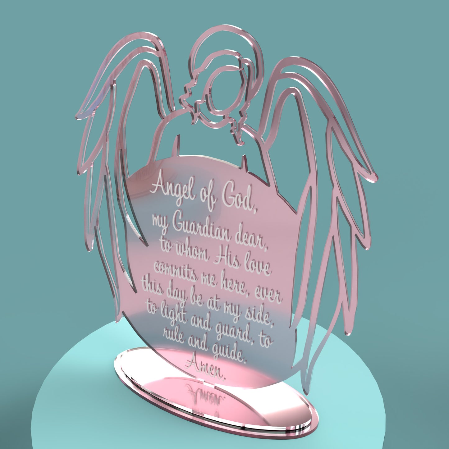 Angel of God Prayer -Laser Cut File - The X Laser Files