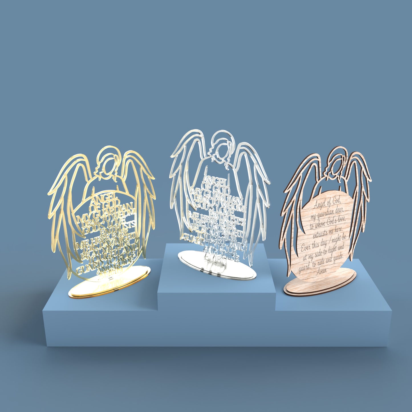 Catholic Angel of God Prayer -Laser Cut File - The X Laser Files
