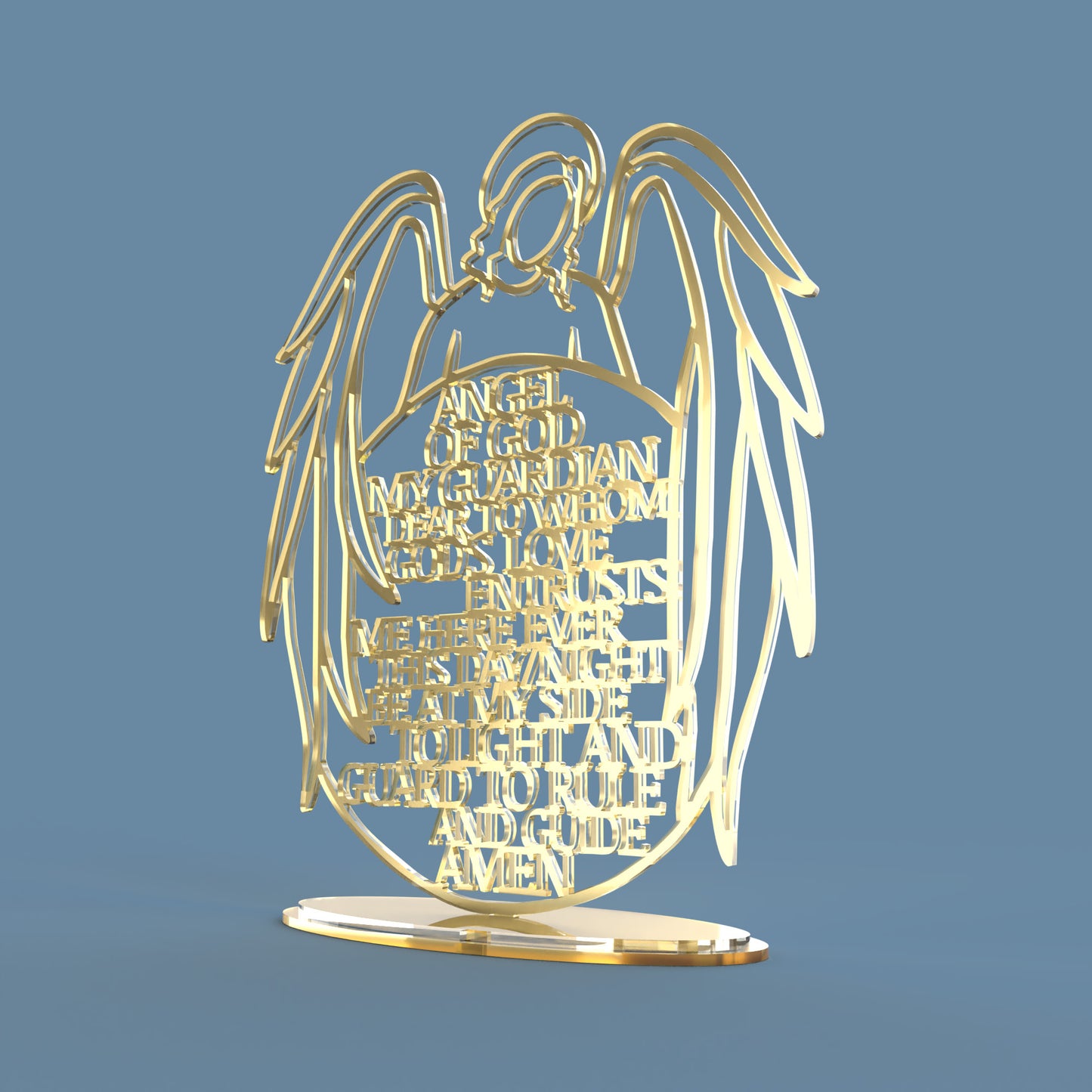 Catholic Angel of God Prayer -Laser Cut File - The X Laser Files