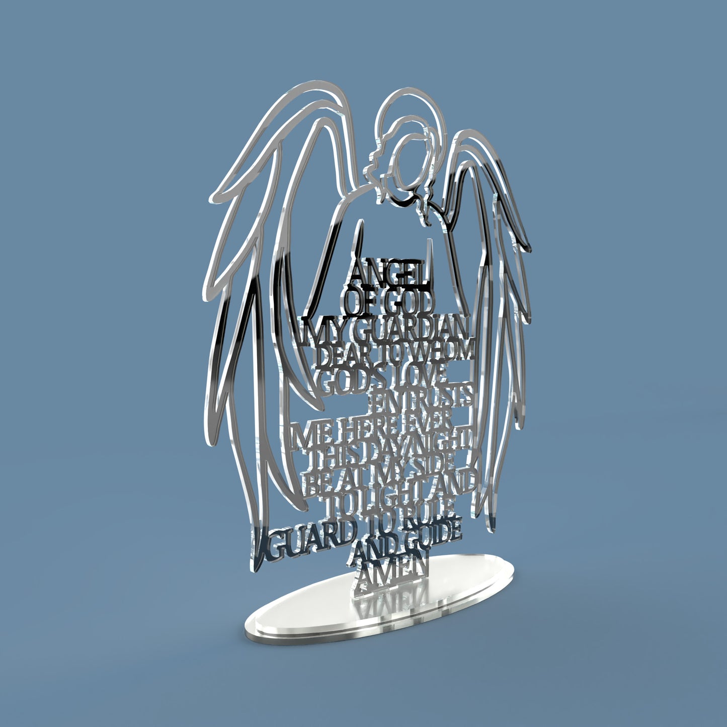 Catholic Angel of God Prayer -Laser Cut File - The X Laser Files