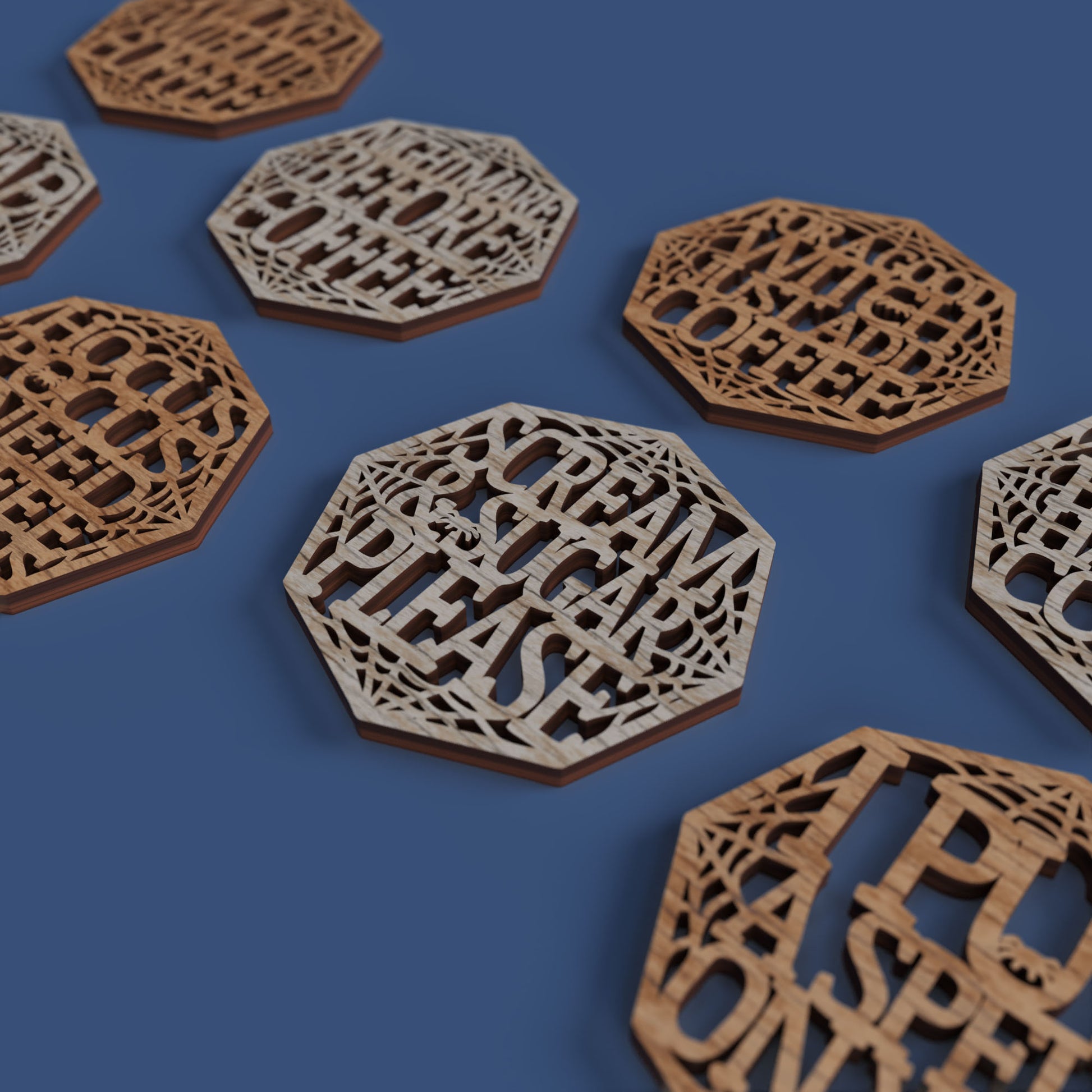 Halloween Coffee Coasters -Laser Cut File - The X Laser Files
