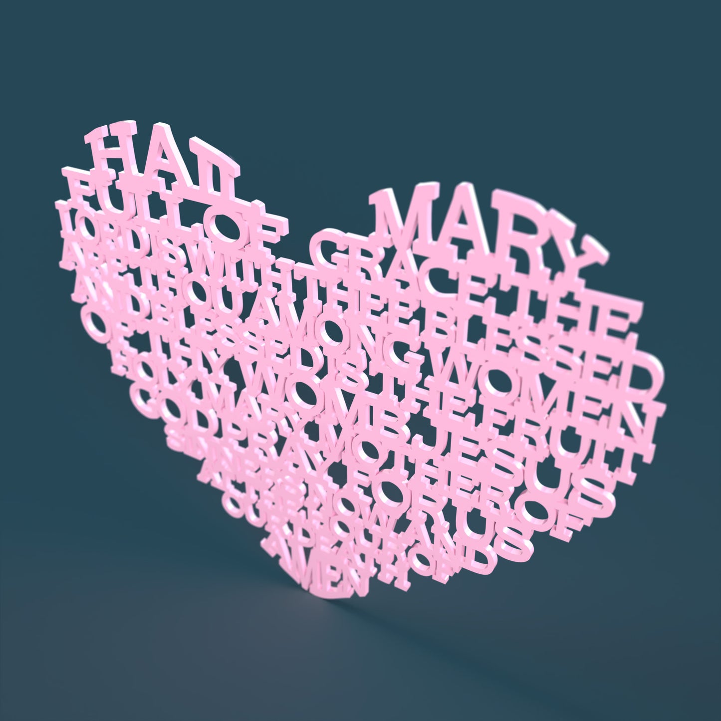 Heart Traditional Hail Mary -Laser Cut File - The X Laser Files