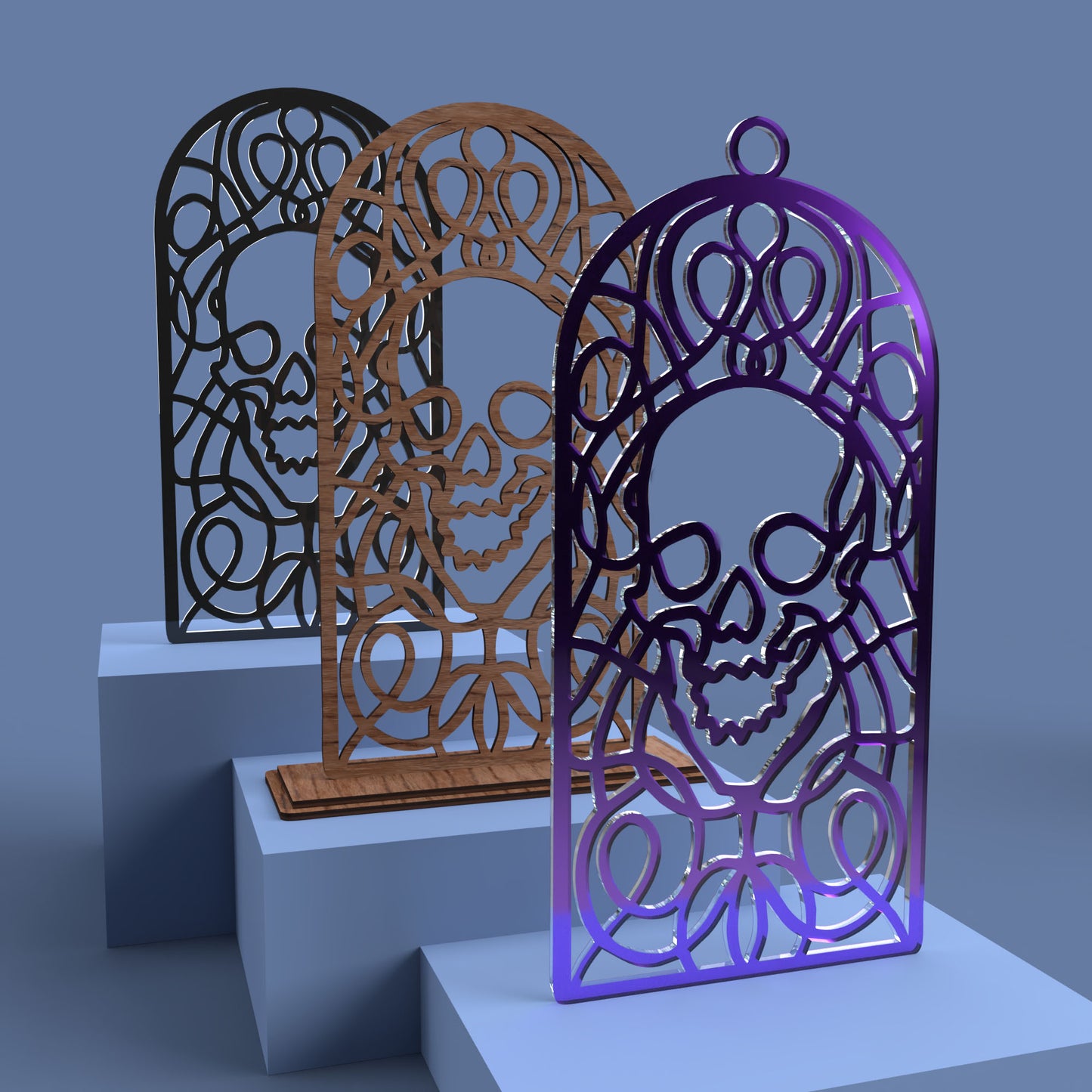 Halloween Skull Decor - Laser cut vector file