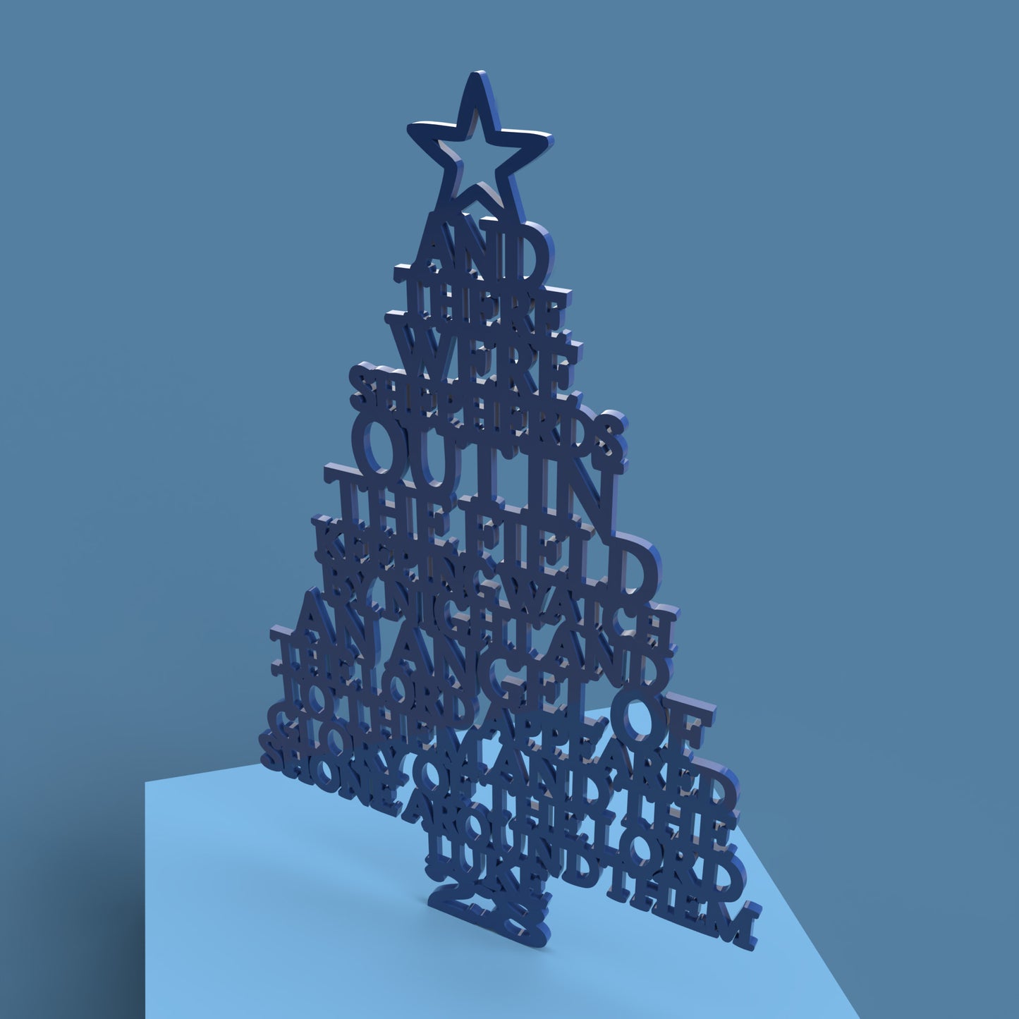 Luke 2:8 Christmas Tree - Laser cut vector file