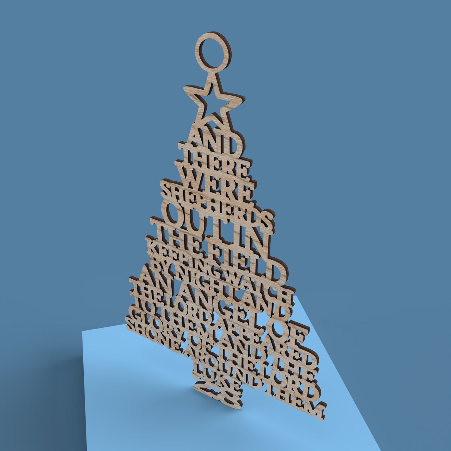 Luke 2:8 Christmas Tree - Laser cut vector file