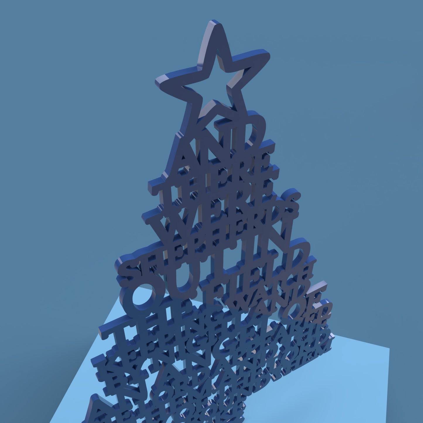 Luke 2:8 Christmas Tree - Laser cut vector file