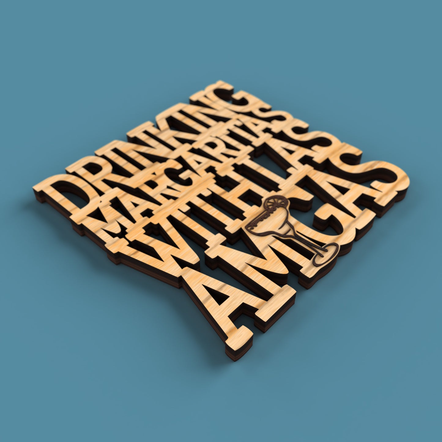 Margarita Coasters -Laser Cut File - The X Laser Files