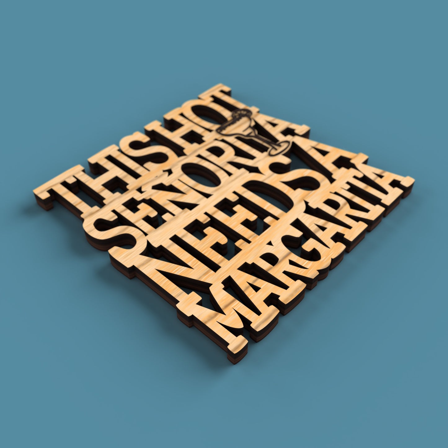 Margarita Coasters -Laser Cut File - The X Laser Files