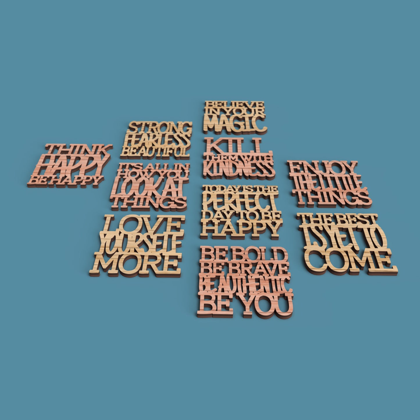 Positive Coasters -Laser Cut File - The X Laser Files