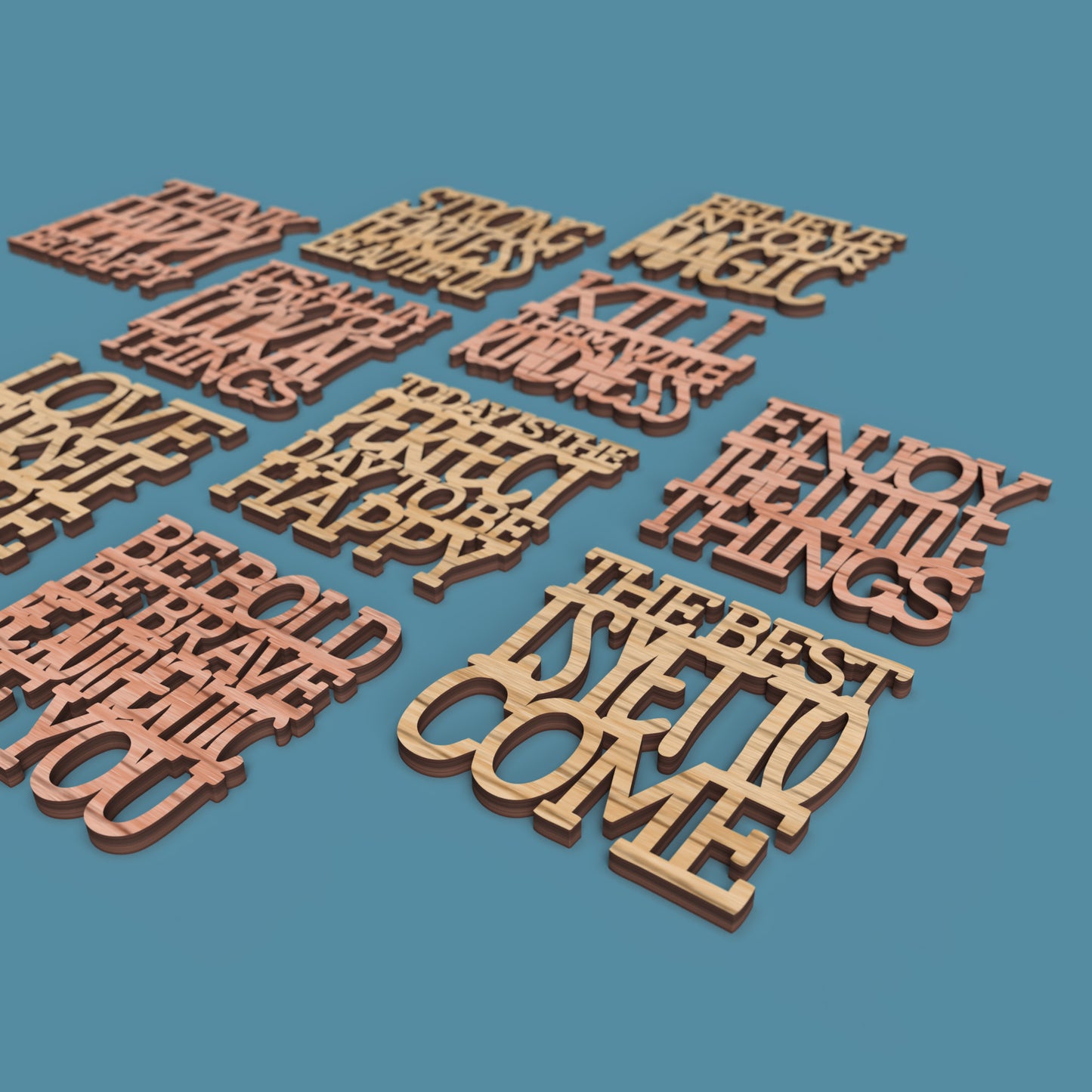 Positive Coasters -Laser Cut File - The X Laser Files