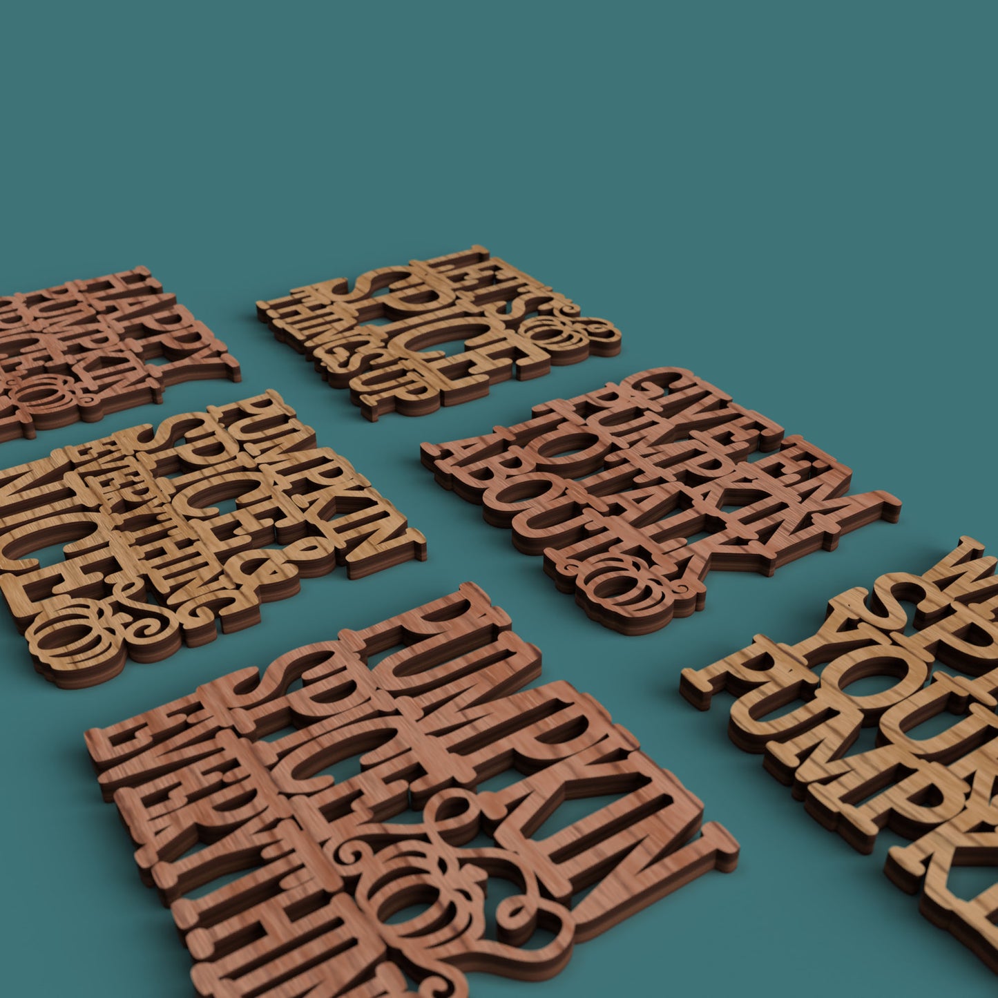 Pumpkin Spice Coasters - Laser cut vector file