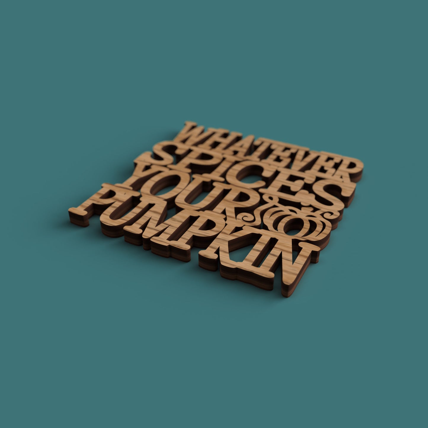 Pumpkin Spice Coasters - Laser cut vector file