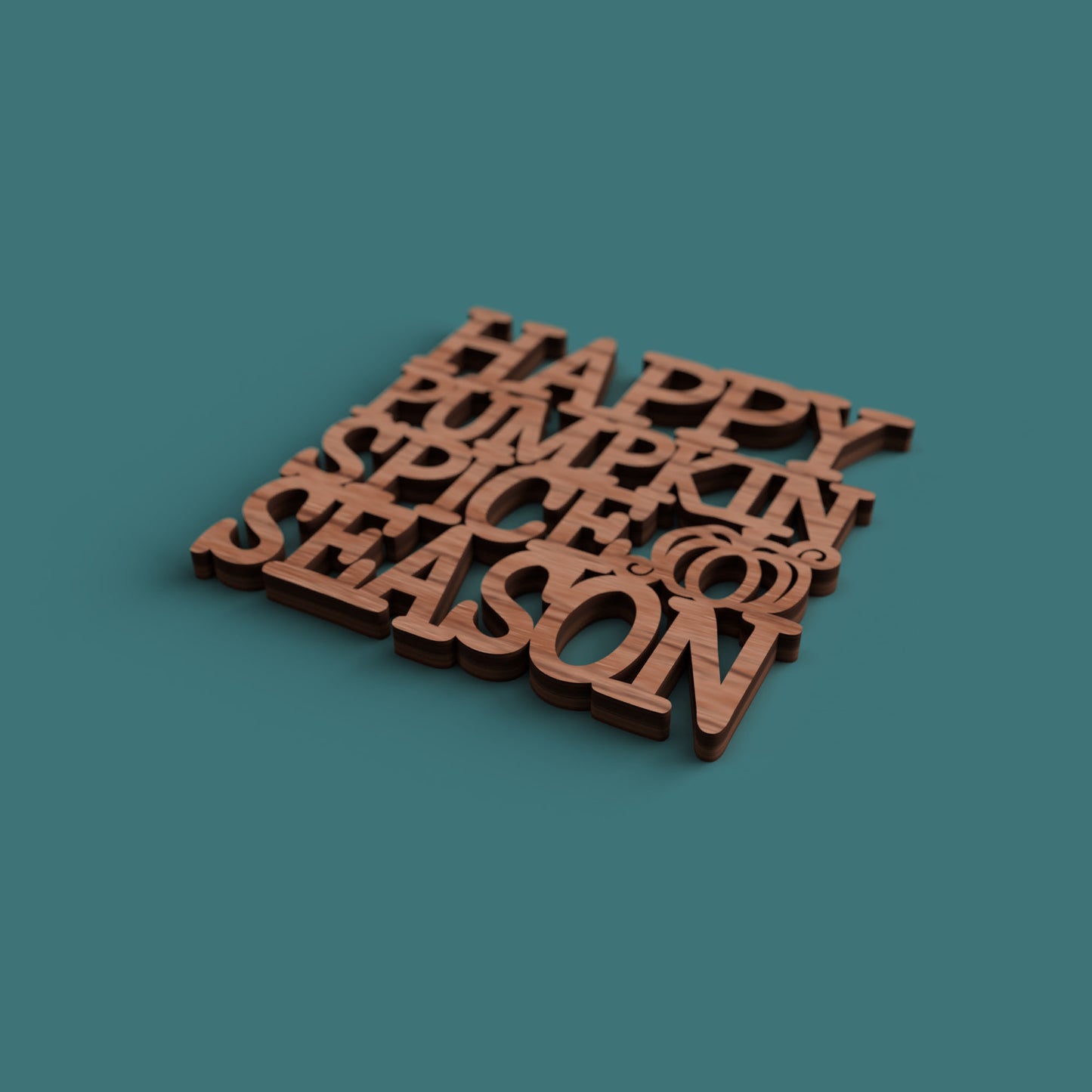 Pumpkin Spice Coasters - Laser cut vector file