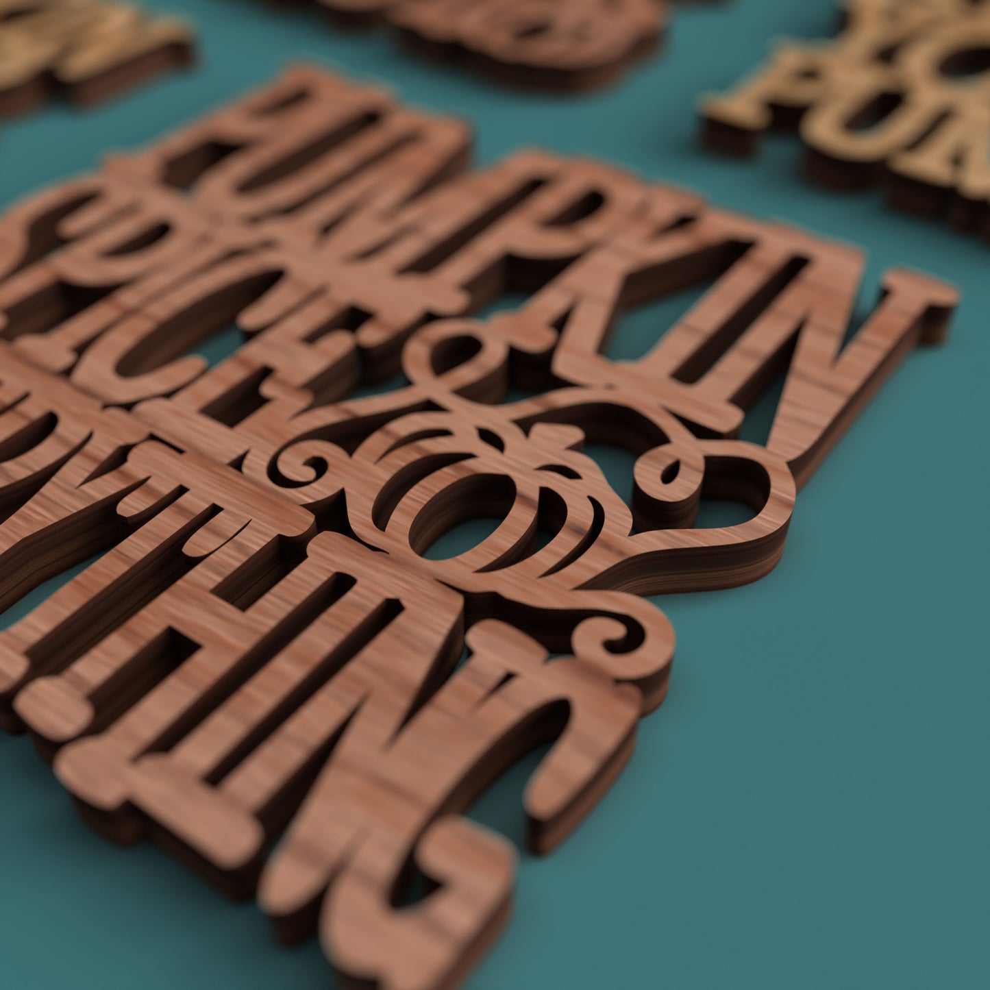Pumpkin Spice Coasters - Laser cut vector file