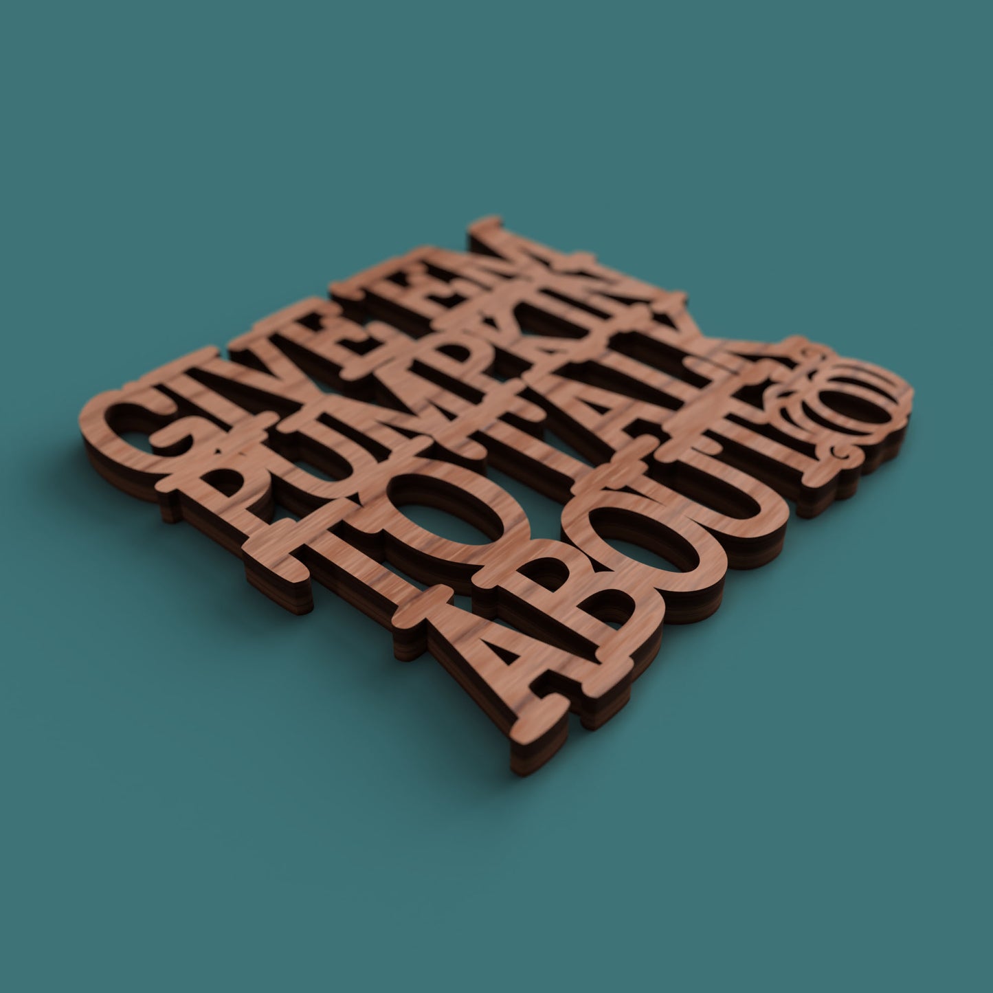 Pumpkin Spice Coasters - Laser cut vector file