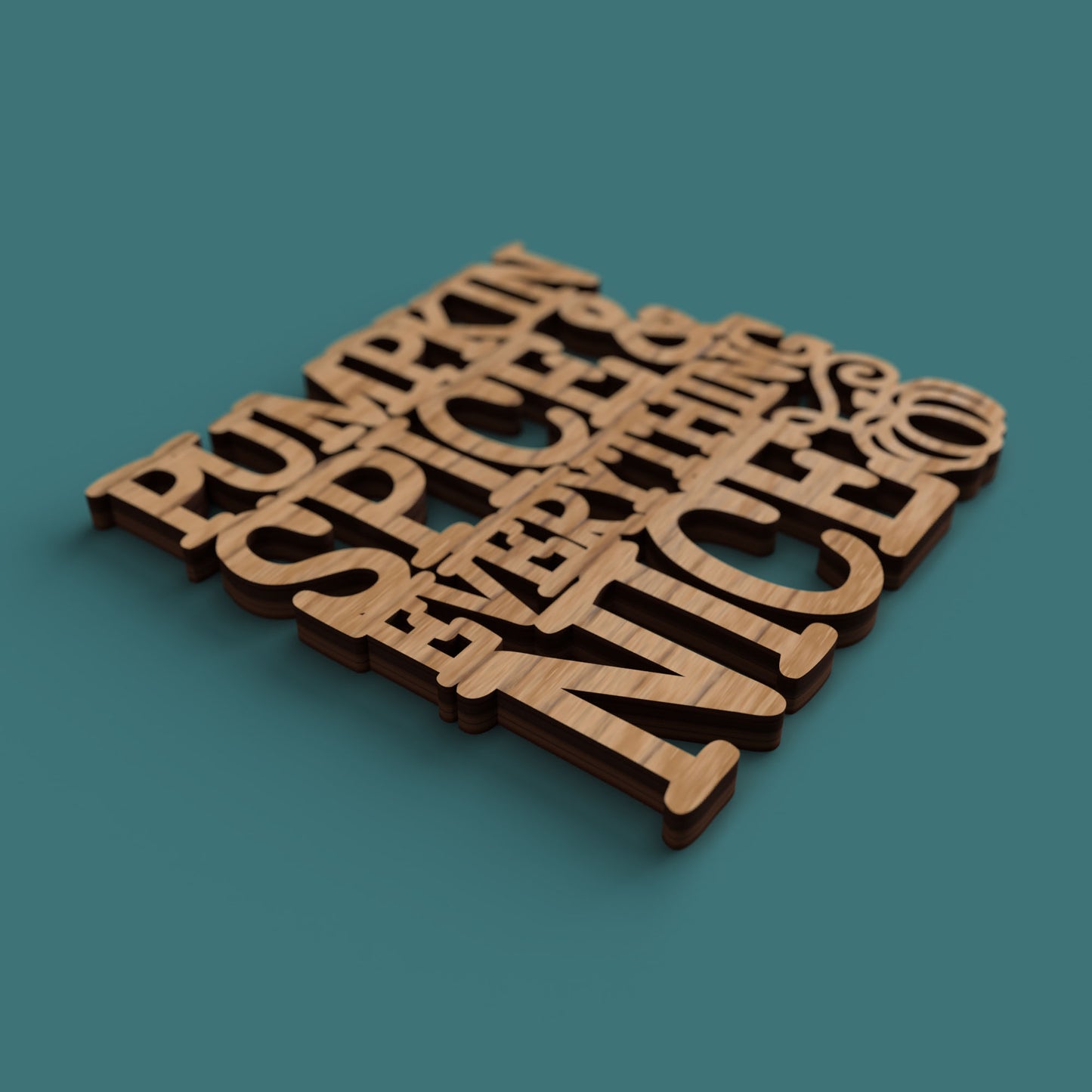 Pumpkin Spice Coasters - Laser cut vector file
