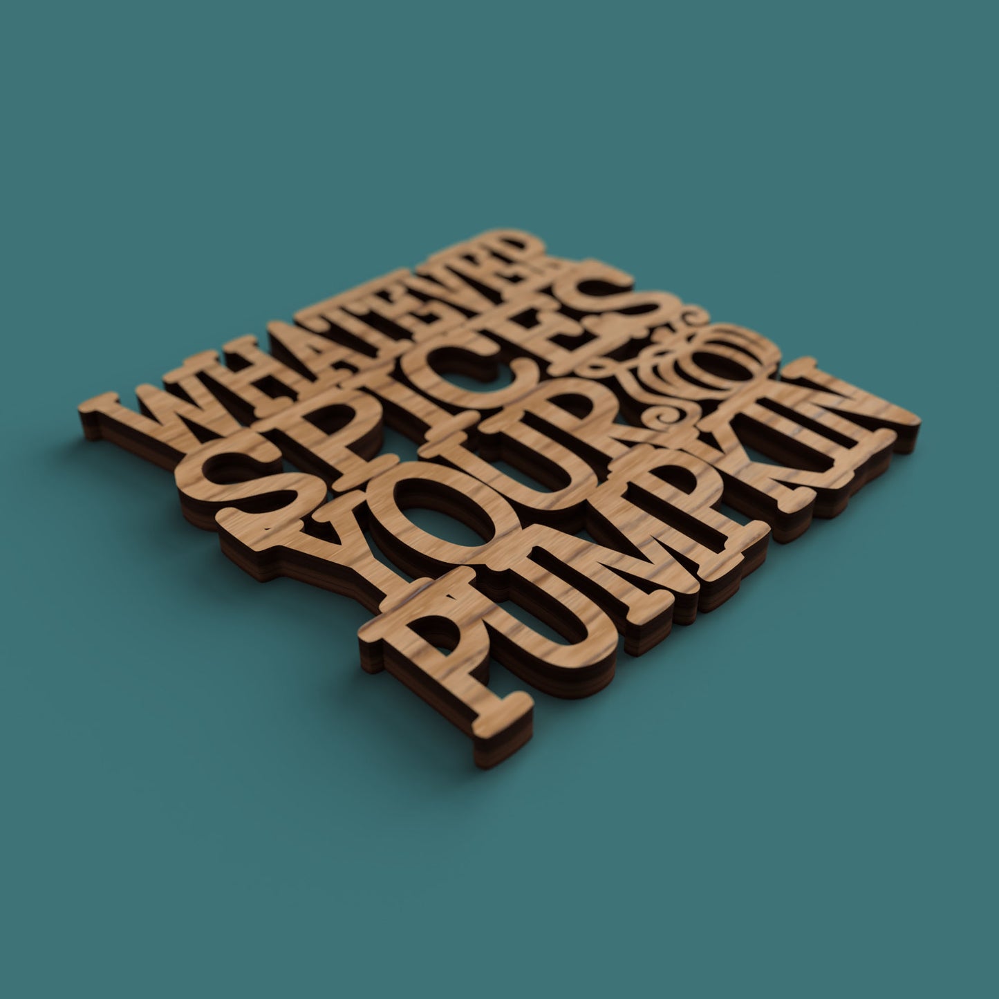 Pumpkin Spice Coasters - Laser cut vector file