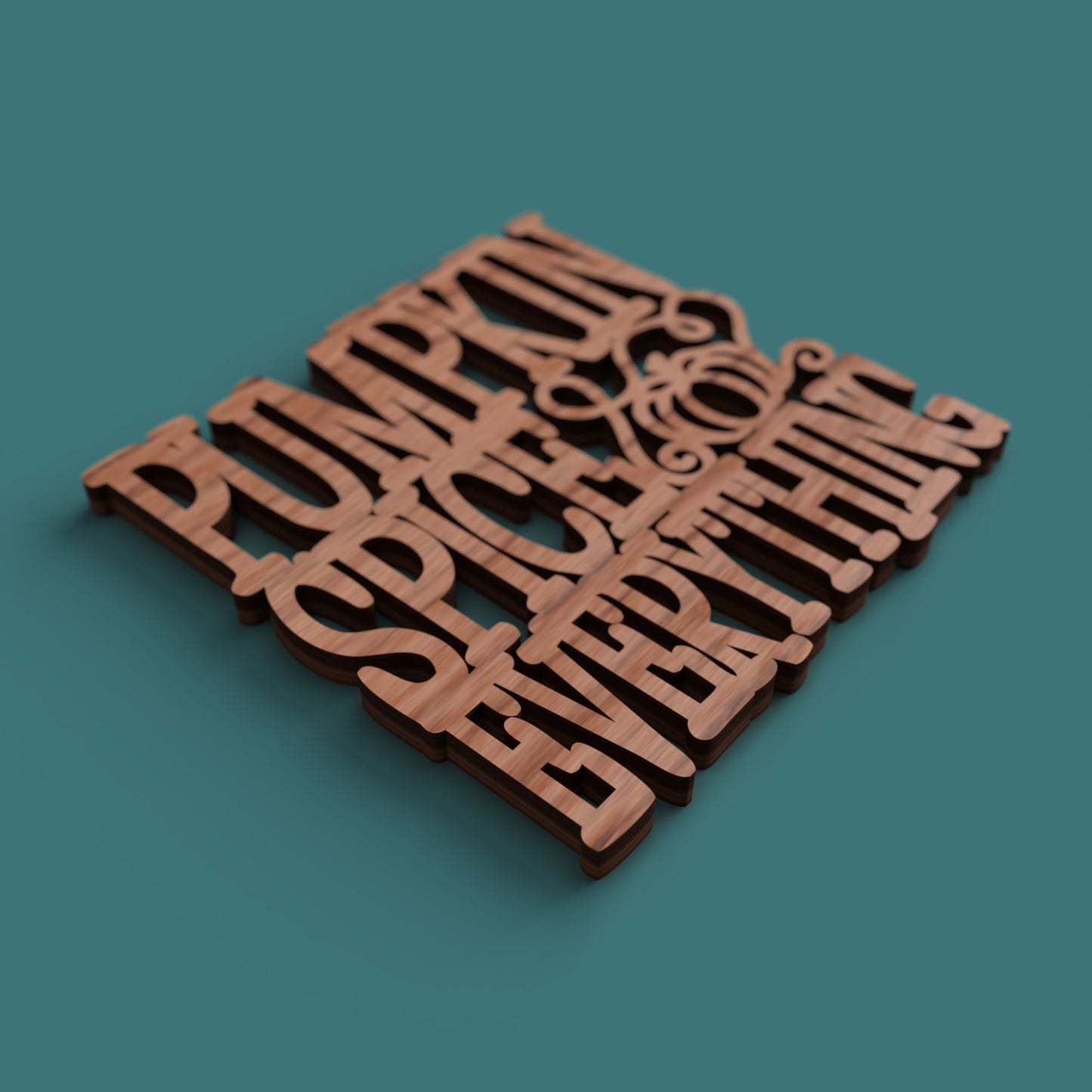 Pumpkin Spice Coasters - Laser cut vector file