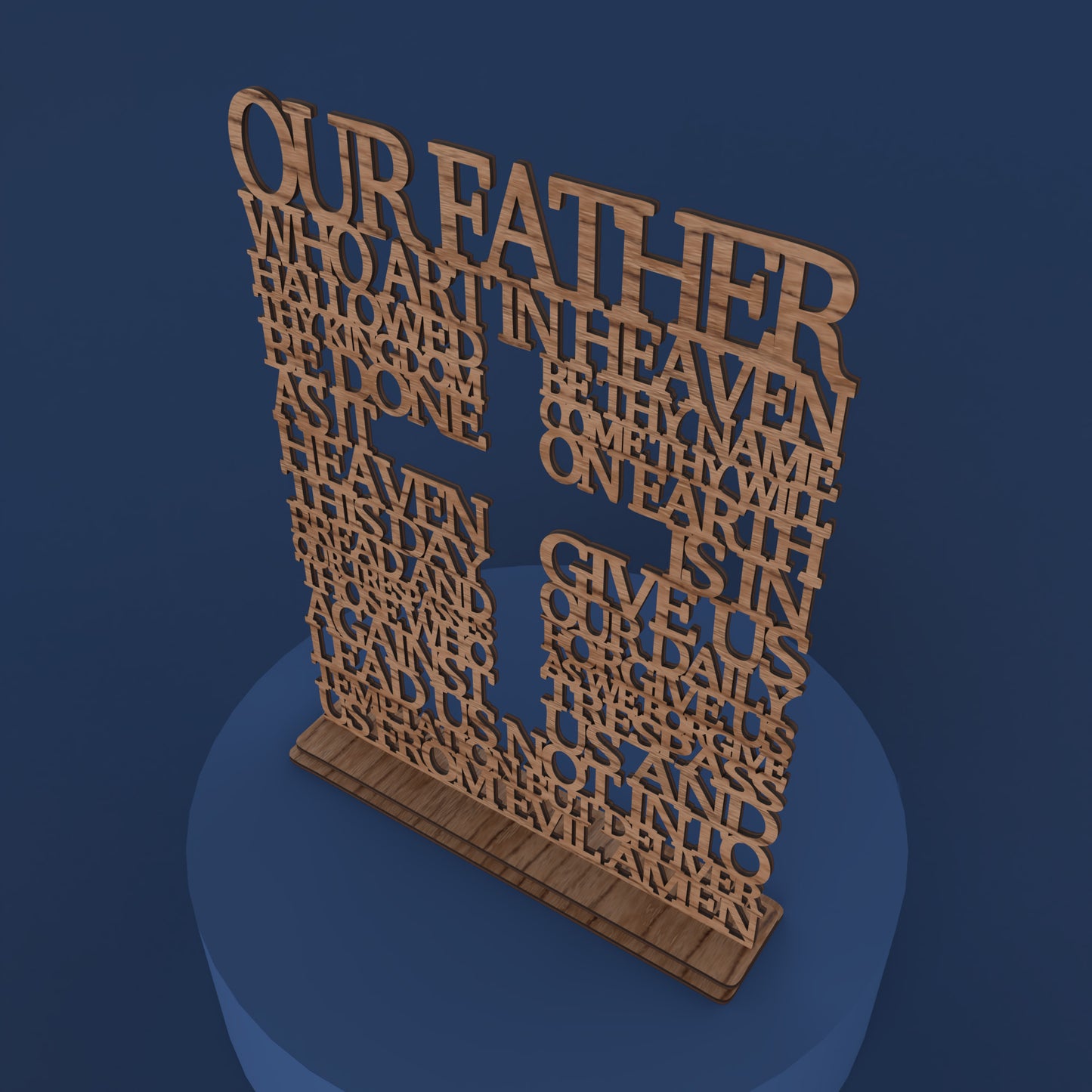 Lord's Prayer (Our Father) Square Traditional Version -Laser Cut File - The X Laser Files