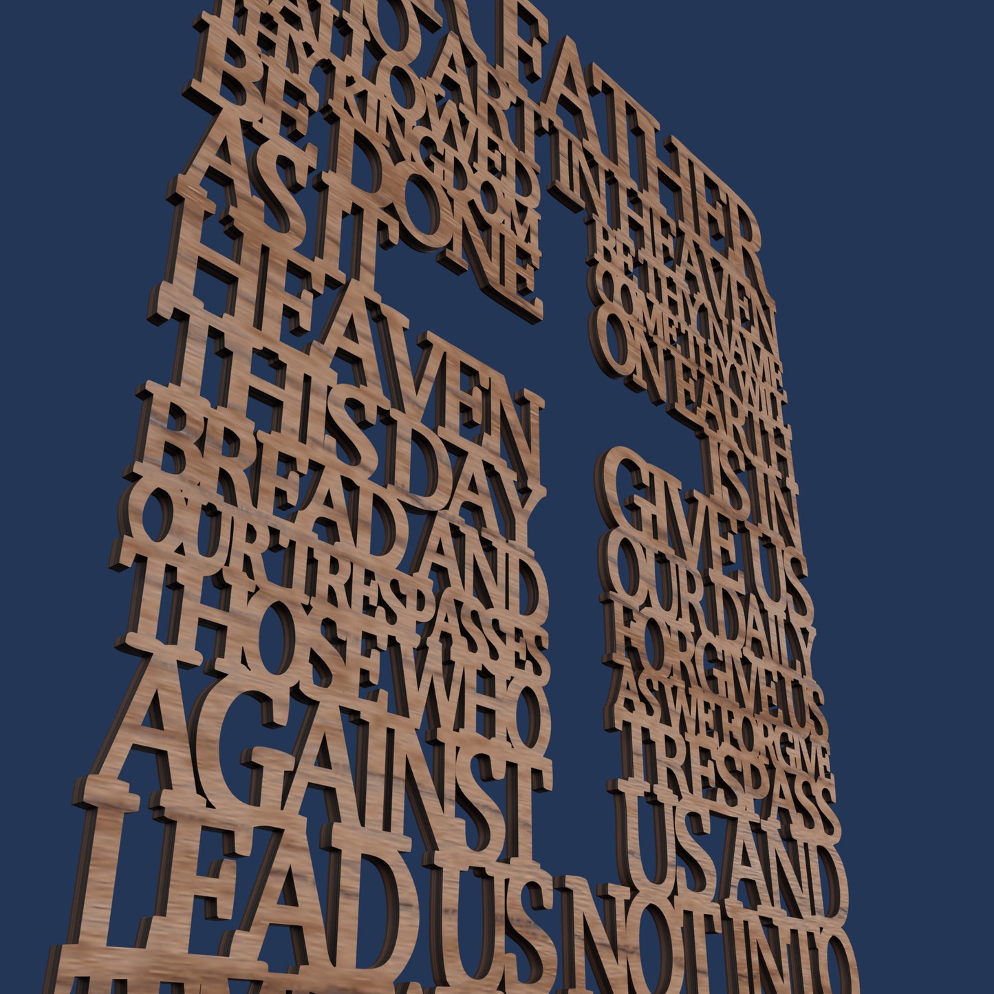 Lord's Prayer (Our Father) Square Traditional Version -Laser Cut File - The X Laser Files
