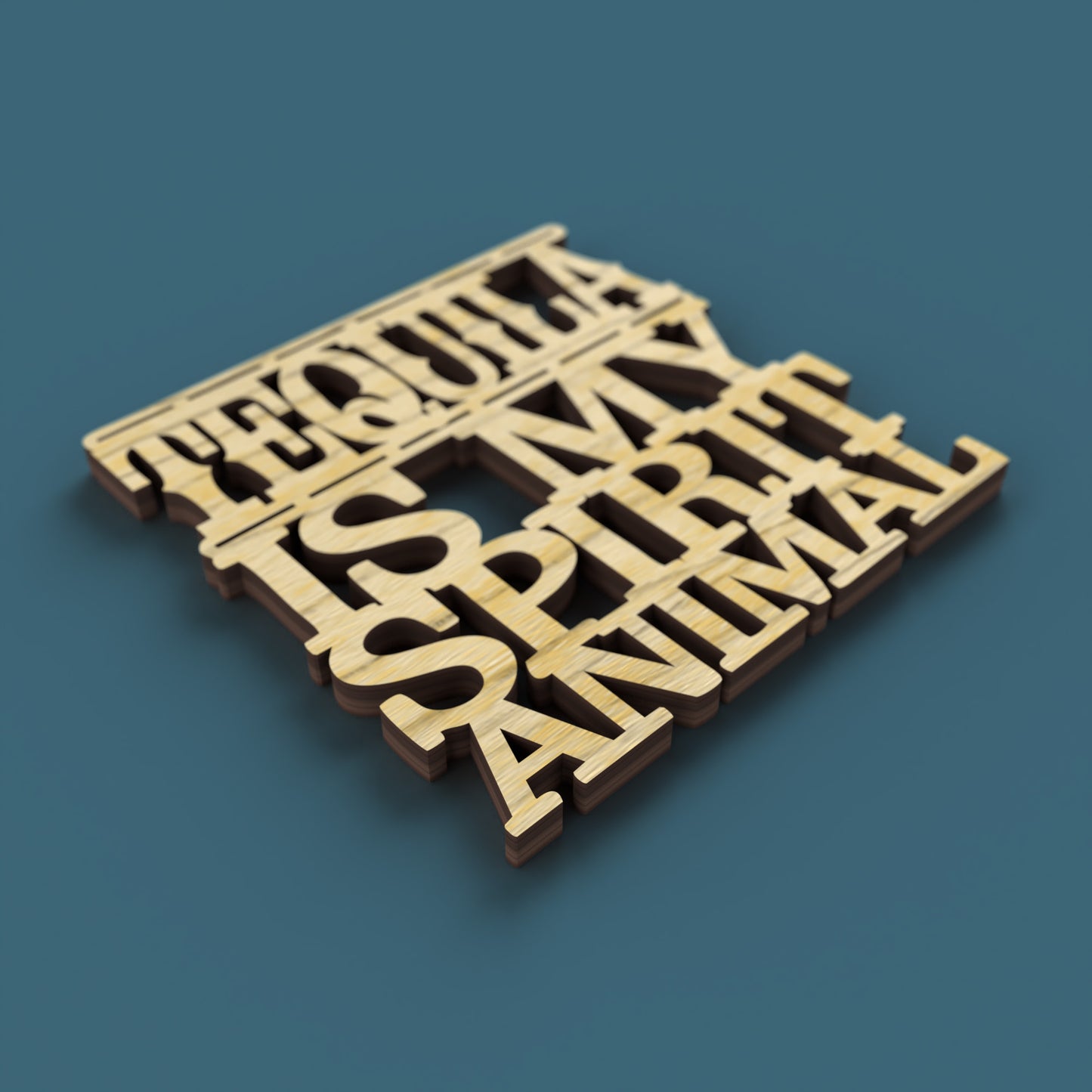 Tequila Coasters -Laser Cut File - The X Laser Files