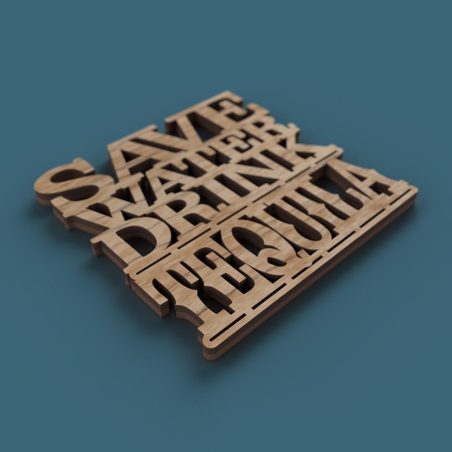 Tequila Coasters -Laser Cut File - The X Laser Files