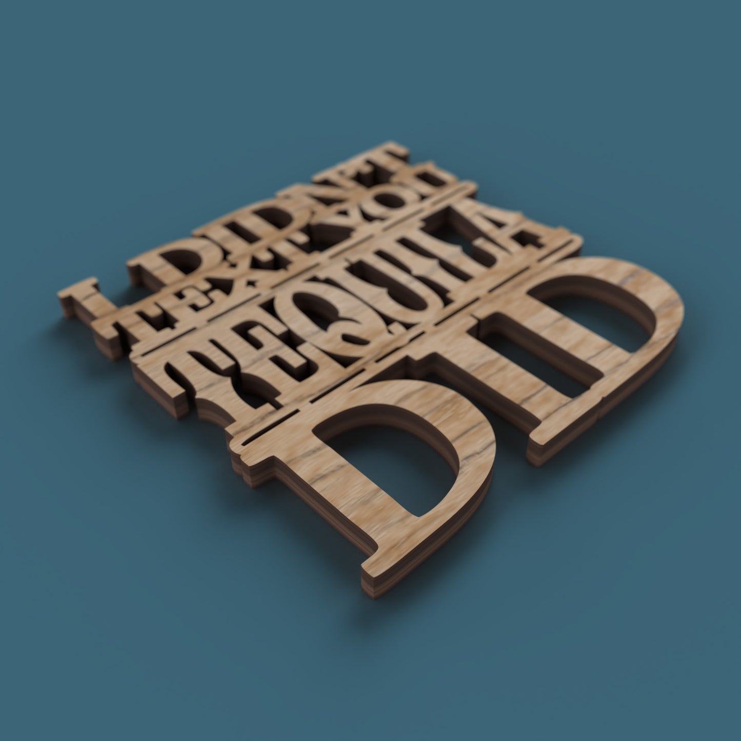 Tequila Coasters -Laser Cut File - The X Laser Files