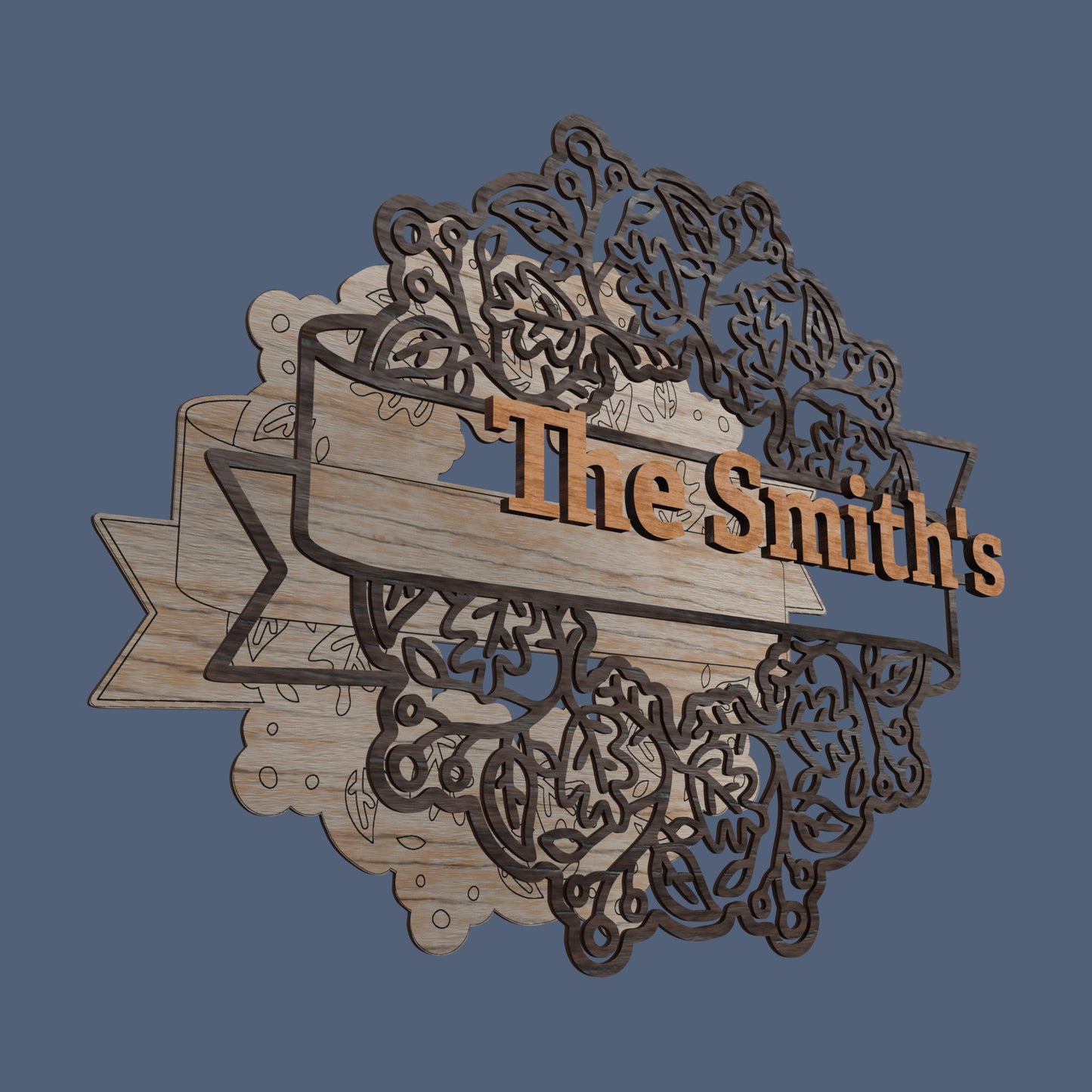 Fall & Thanksgiving Wreath - Laser cut vector file