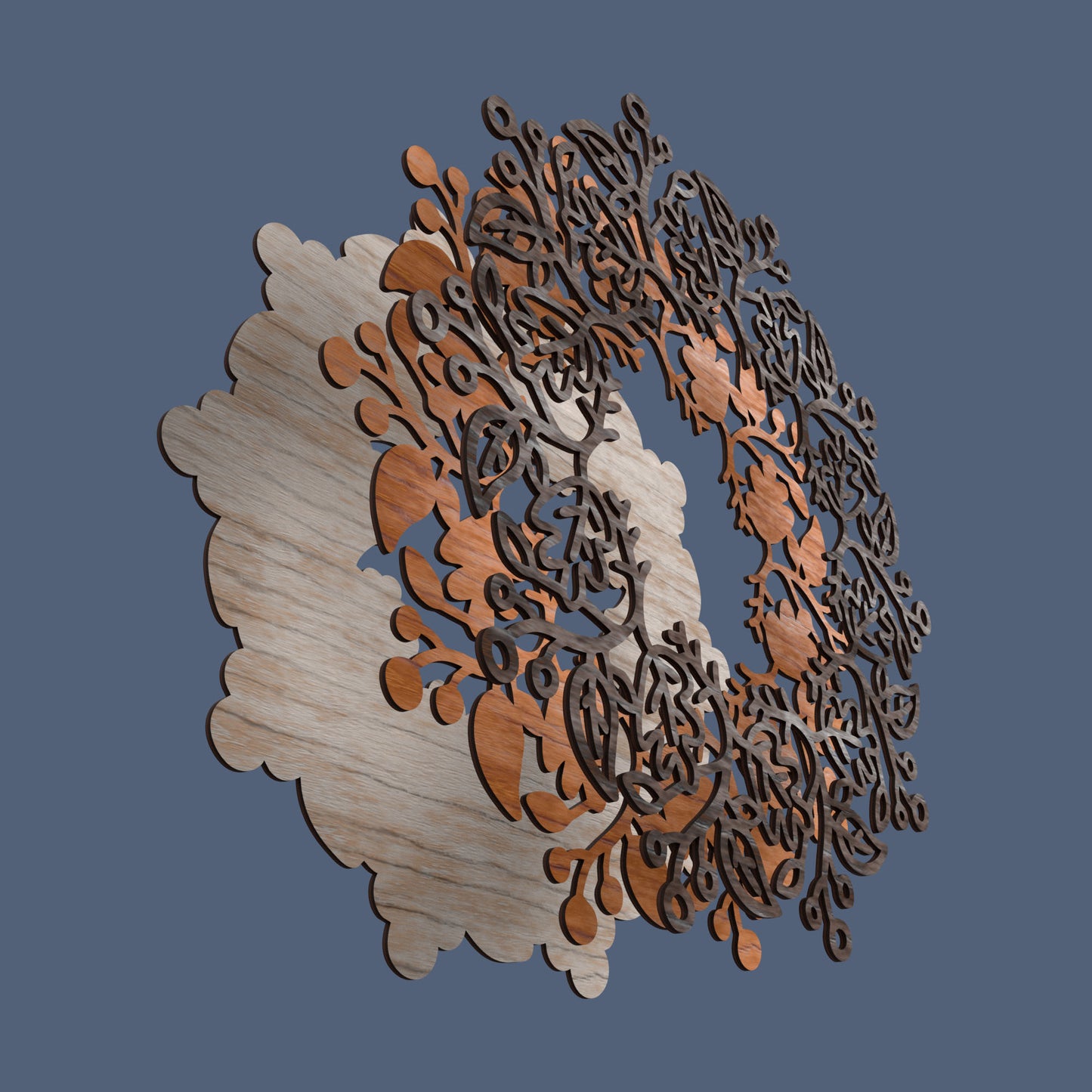 Fall & Thanksgiving Wreath - Laser cut vector file