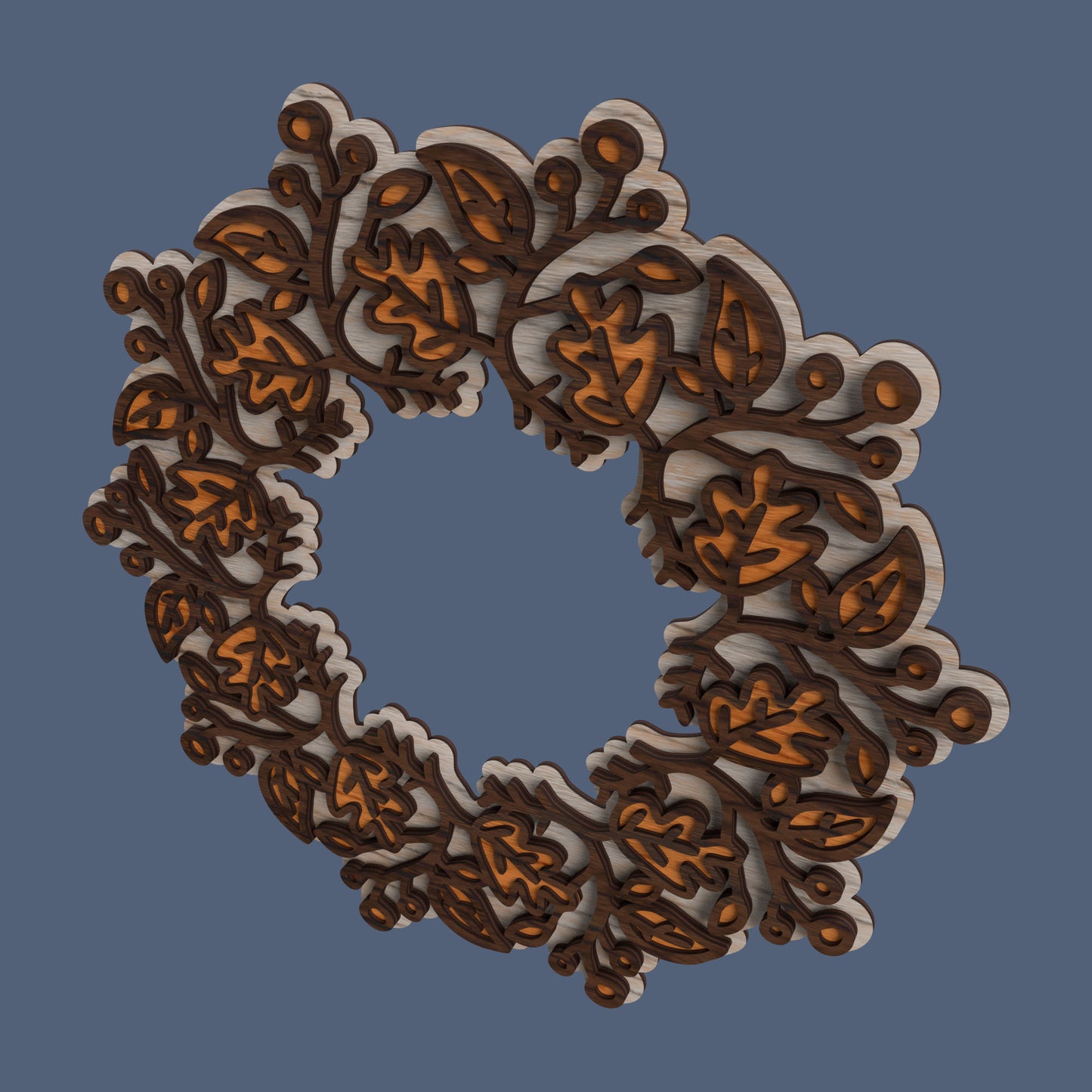 Fall & Thanksgiving Wreath -Laser Cut File - The X Laser Files