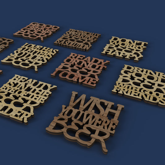 Beer coasters -Laser Cut File - The X Laser Files