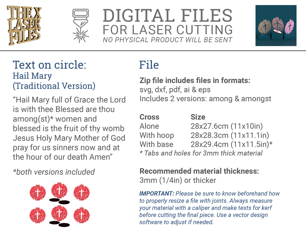 Traditional Hail Mary Circle with Cross