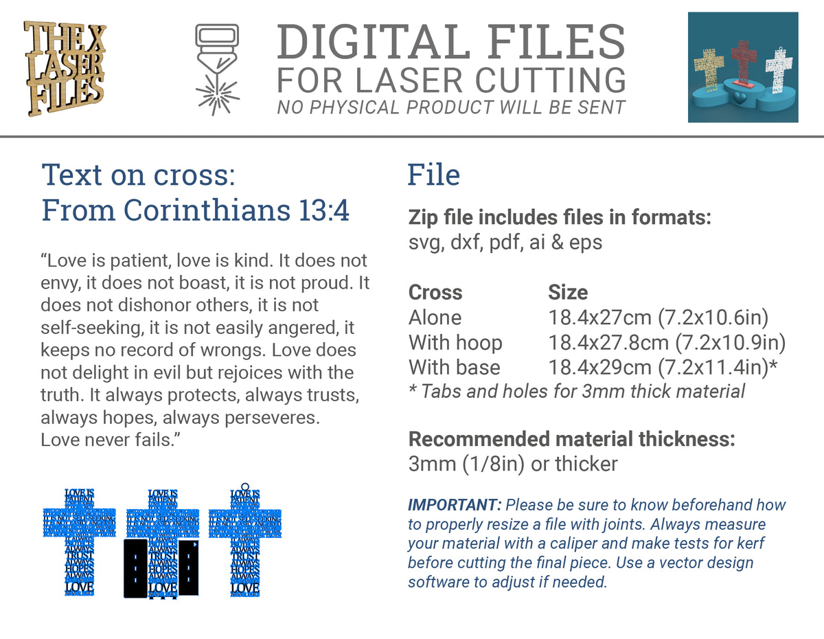 Love is Patient (Corinthians 13:4) Cross