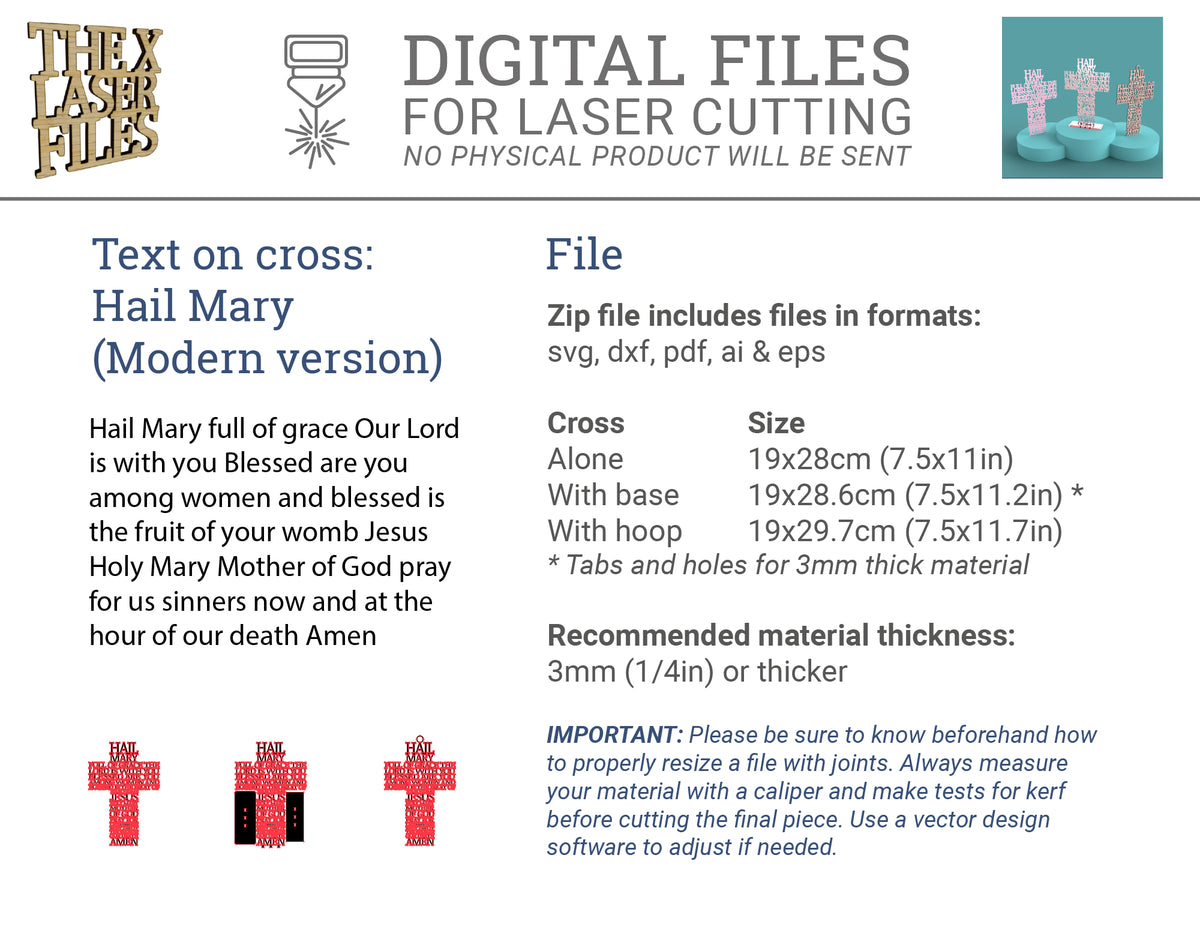 Modern Hail Mary Cross
