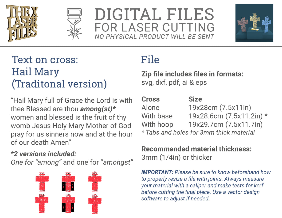 Traditional Hail Mary Cross