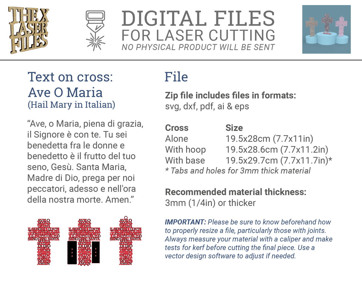 Ave O Maria Croce (Italian Hail Mary Cross)