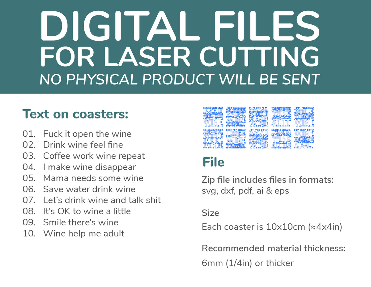 F**k it Open the Wine Coasters