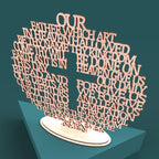 Lord's Prayer (Our Father) Circle with Cross KJV Version