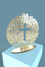 Lord's Prayer (Our Father) Circle with Cross Modern Version