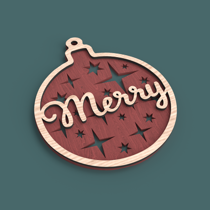 Christmas Words Ornaments