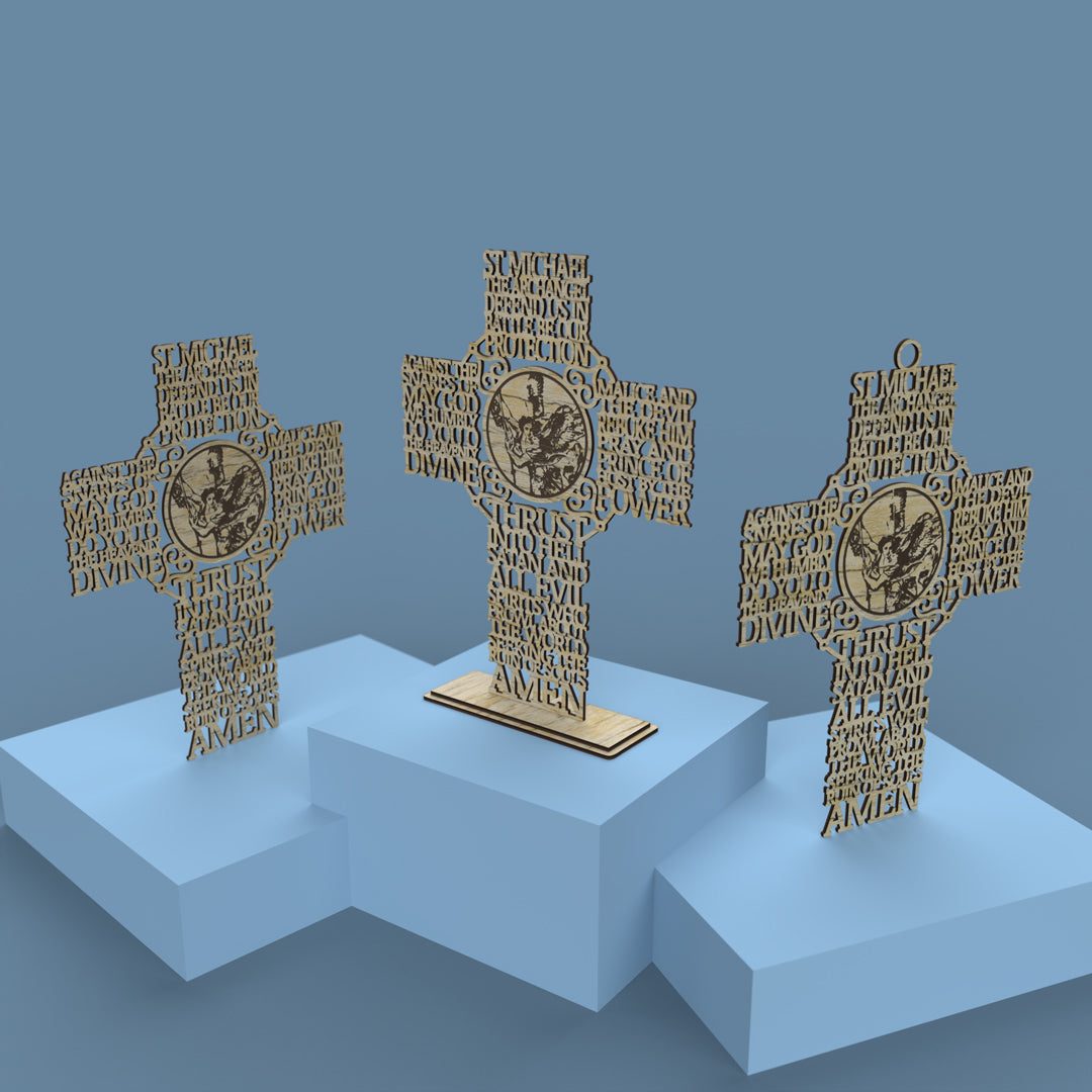 Saint Michael Archangel Picture Cross