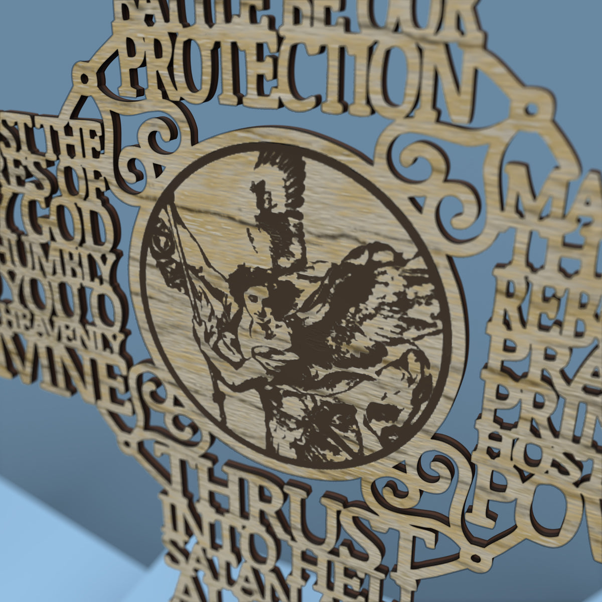 Saint Michael Archangel Picture Cross