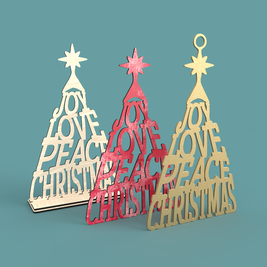 Joy Love Peace Christmas Tree