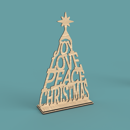 Joy Love Peace Christmas Tree