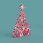 Joy Love Peace Christmas Tree