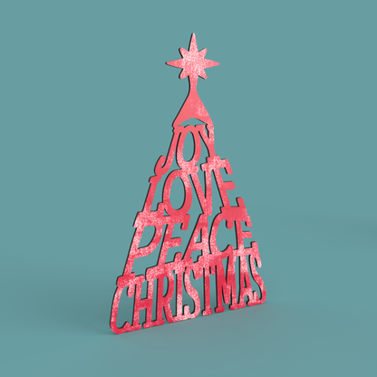 Joy Love Peace Christmas Tree